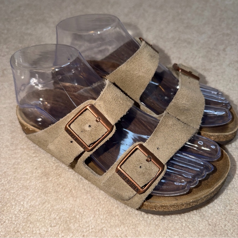 Birkenstock Arizona Sandals Taupe UK 35 US Size 5 Slides Shoes Suede